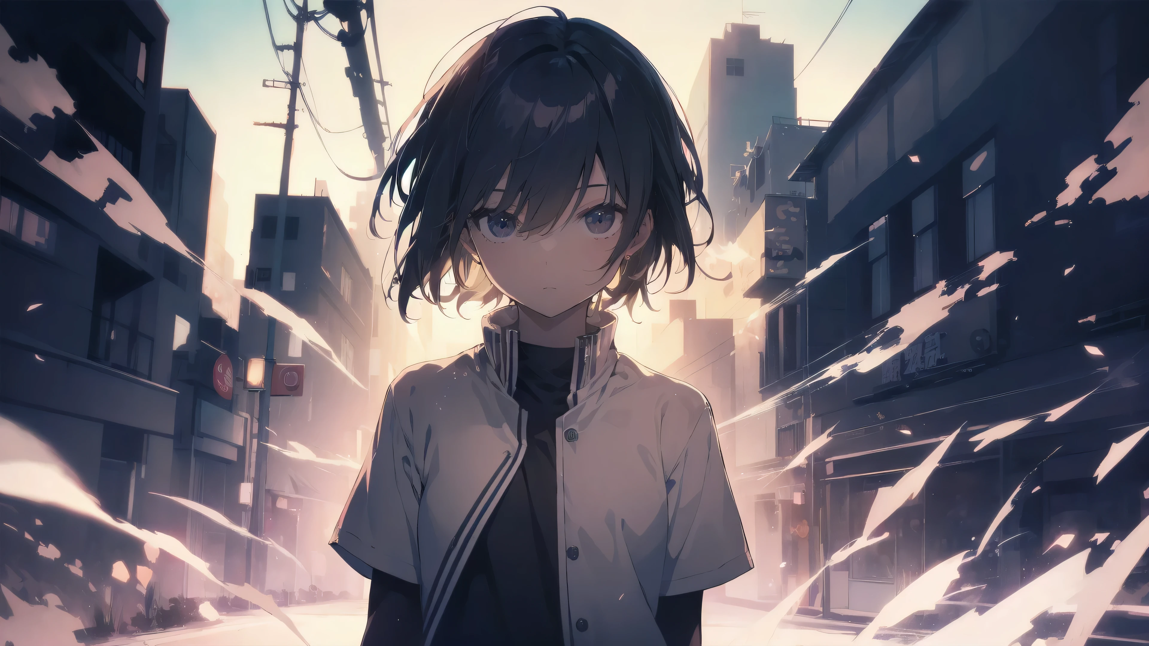 Ultra-highest quality by the art god, Super detailed, High resolution, Shinkai Makoto style, anime moe art style, best anime 8K konachan wallpaper, Pixiv contest winners, perfect anatomy, break,(Please draw a sleepy girl going to school alone.. ),break,1 girl running, (alone,,,:1.3),All limbs, full finger,, Androgynous charm, (very short hair), messy hair, flat chest, small ass, between legs, small eyes,Detailed and beautiful black eyes, Well-proportioned iris and pupils, Disgusting eyes, High resolution detailed hair, , skirt, Tokyo, city area at night ,beautiful lens flare, The background is lens bokeh, Depth of the bounds written, Dynamic camera composition, break,super dense skin, Best lighting by famous artists, 8K,cute illustration,