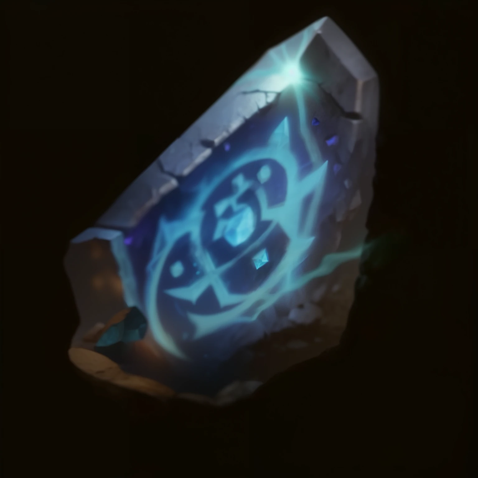 there is a blue stone with a design on it, world of warcraft spell icon, magic rune, fantasy game spell symbol, herrarthstone, ashes crystal, inscribed runes, holographic runes, lightning mage spell icon, fantasy game spell icon, dazzling gem in the hilt, glowing runes, heavy jpeg artifact blurry, runestone