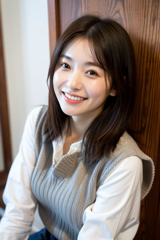 (masterpiece、top-quality、high-level image quality、ultra res,in 8K), Realistic, Photorealistic, 1 japanese woman, happy smile, 25 years old