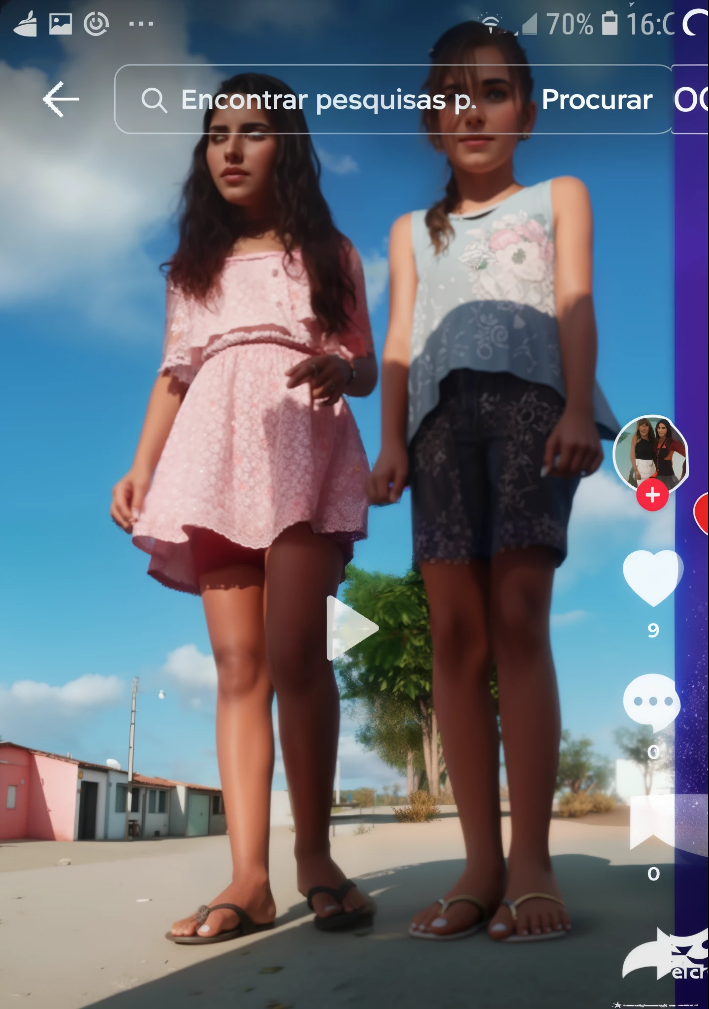 mostrando as solas dos pes