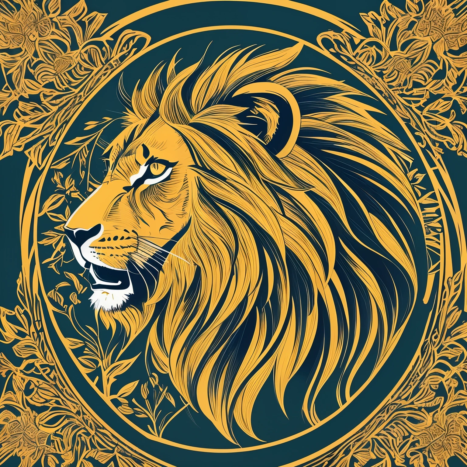 A logo design featuring a vertical tree and a lion, elegant and captivating, high-quality graphic, intricately detailed, the tree adorned with sharp lines and realistic textures, the lion depicted with a regal demeanor and lifelike fur, the combination of tree and lion creating a bold and memorable symbol, (masterpiece: 1.9, best quality), (extremely detailed vector art, masterpiece), (vibrant colors, high contrast), (bold typography, harmonious design), dynamic composition, beautiful detail and shading, (trending on Behance, award-winning design).
