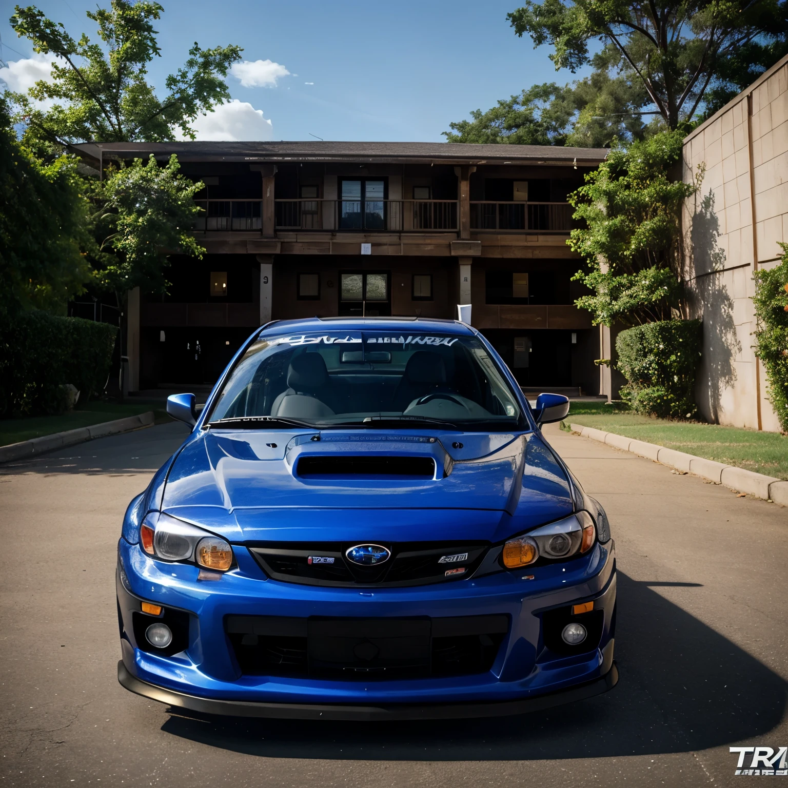 Subaru impreza wrx sti 1998 cobalt blue with golden rims 