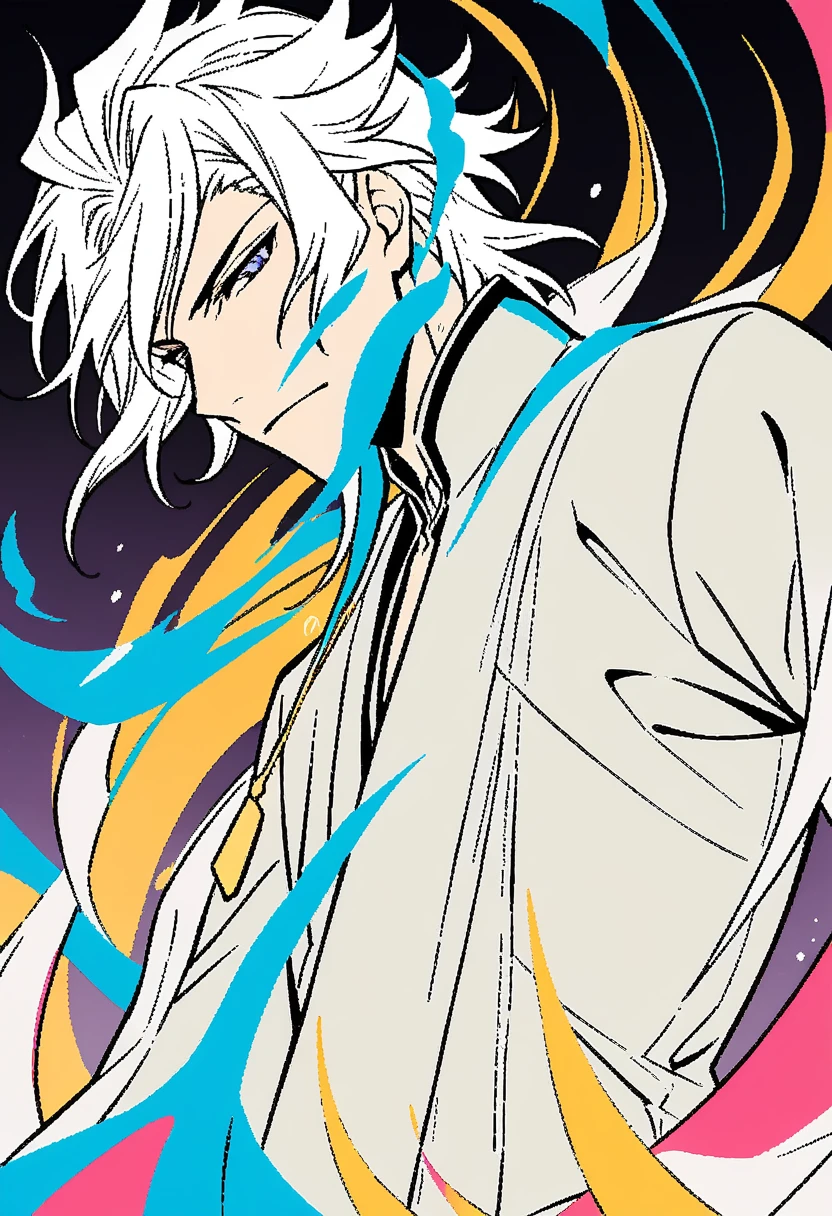 1boy, Aizen Sosuke ,Bleach, A former captain in the Soul Society who turns out to be the main antagonist of the series. Aizen is a manipulative and intelligent villain who is always several steps ahead of his opponents, (masterpiece), (best quality), (ultra-detailed), very aesthetic, illustration, disheveled hair, perfect composition, moist skin, intricate details, anime artwork, anime style, key visual, vibrant, studio anime, highly detailed, Anime line art, lineart, line art, flat colors, flat color