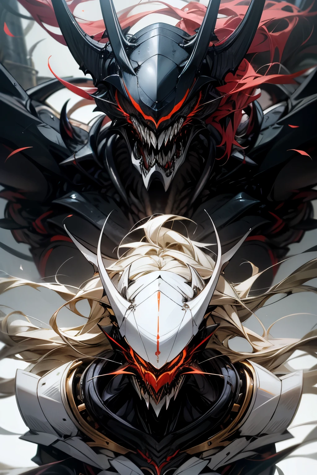 Nippon manga style, Ichigo Kurosaki, Shinigami anime, Kamen, 1 man, delicate face, wearing armor, with lightning on his body, zen