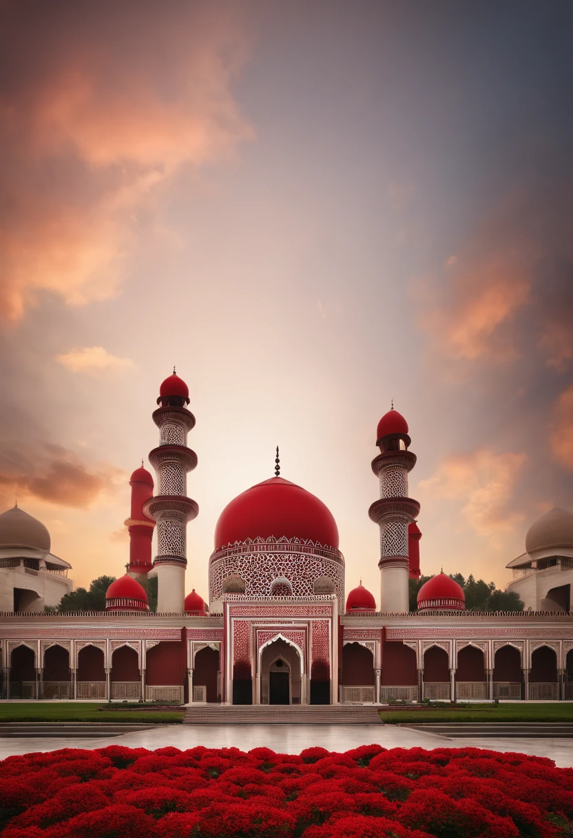 arafed dome of a building with a clock on top, with beautiful mosques, mosque, highly ornate, islamic architecture, dome, imposing architecture, majestic masterpiece, domes, persian style architecture, malaysian, symmetrical detail, shot on nikon z9, shot from a low angle, beautifully symmetrical, with great domes and arches, beautiful architecture