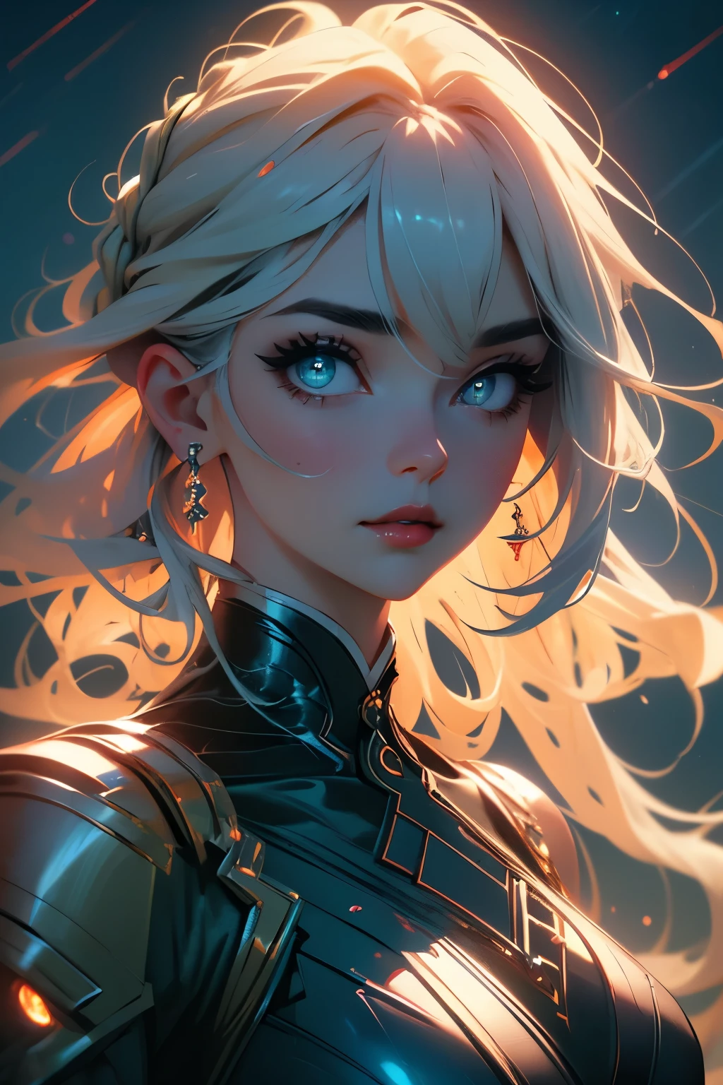 ((masterpiece)),(Best quality),((Ultra detailed)), ((beautiful detailed sky)), ((cinematic lighting)), depth of field, (dynamic angle),Detailed lighting,(Beautiful detailed eyes), ((Japan night view)),Red lip, eyeshadow, mwdium breasts, (erotic), split, navels