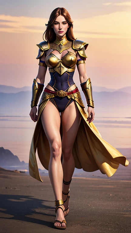(8K, Best Quality: 1.2), (Masterpiece: 1.37), (Photo, Realism: 1.37), (Ultra High Resolution), Full Body Shot, Perfect Female Body, RAW Picture, 8K, Ultra Detailed, Walking Pose, Shot from the Front, Slow Motion, 21-Year-Old Female Paladin (Perfect Face, Perfect Beauty, Richly Decorated Armor, Big Breasts, Thin Waist, Long Legs, roman sandals Standing), (Highest Quality, Concept Art, 4k), (simulation: 1.2), (high sharpness), Masterpiece, best quality, (highly detailed photo: 1.1), realistic photography