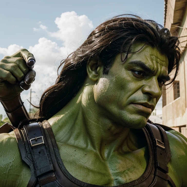 Eu quero que vc crieo Hulk encima de um cavalo