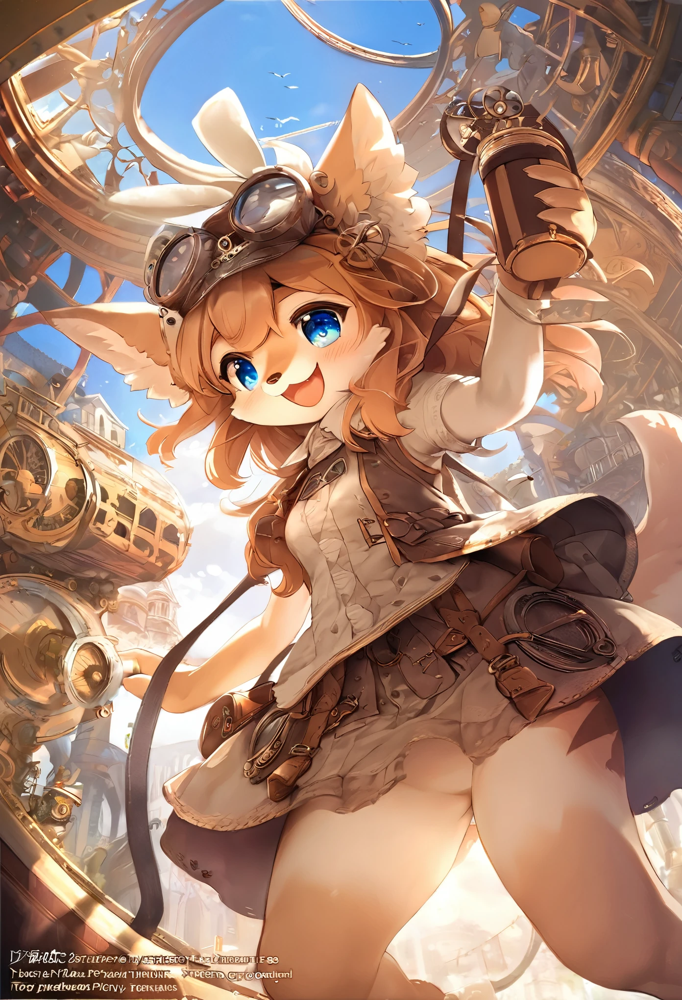 cover_page, highres, top quality, best quality, paid reward available, High-quality illustrations, unparalleled masterpiece, perfect artwork, absurdres, super high resolution, detailed background, Steam punk, Beautiful World Heritage, 6+boys, 6+girls, Happy, joyful(Photos of solo travelers)(kemono, furry anthro)cinematic lighting, dynamic angle,