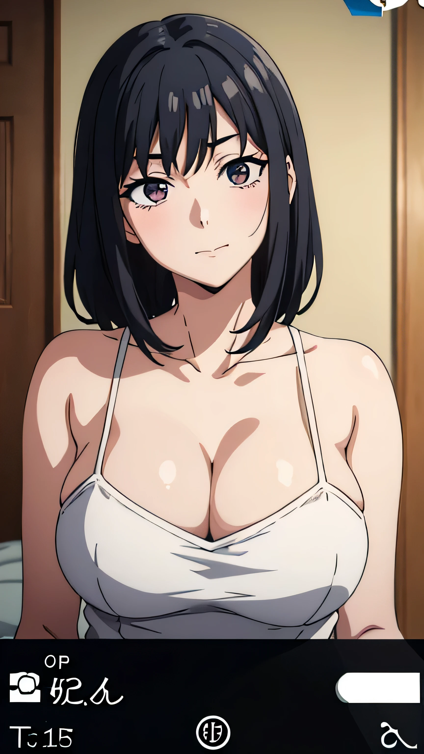 ((masterpiece))),fuyumi itadori, Anime girl characters, 1girl, solo, looking at viewer, medium hair, cleavage, closed mouth, collarbone,Naked, tall girl, horny, big ass, beautiful face,Charming,  anime visual of a cute girl, screenshot from the anime film, & her expression is solemn, ahegao face, in the anime film, in an anime, anime visual of a young woman, she has a cute expressive face, still from anime, perfect breasts, she is tall, All bodies visible, ahegao face, the face is ahegao, she is horny, A perverted face, she so perverted, she smile so perverted, hd picture, 4k quality, details of the face is so good, bigger breasts,