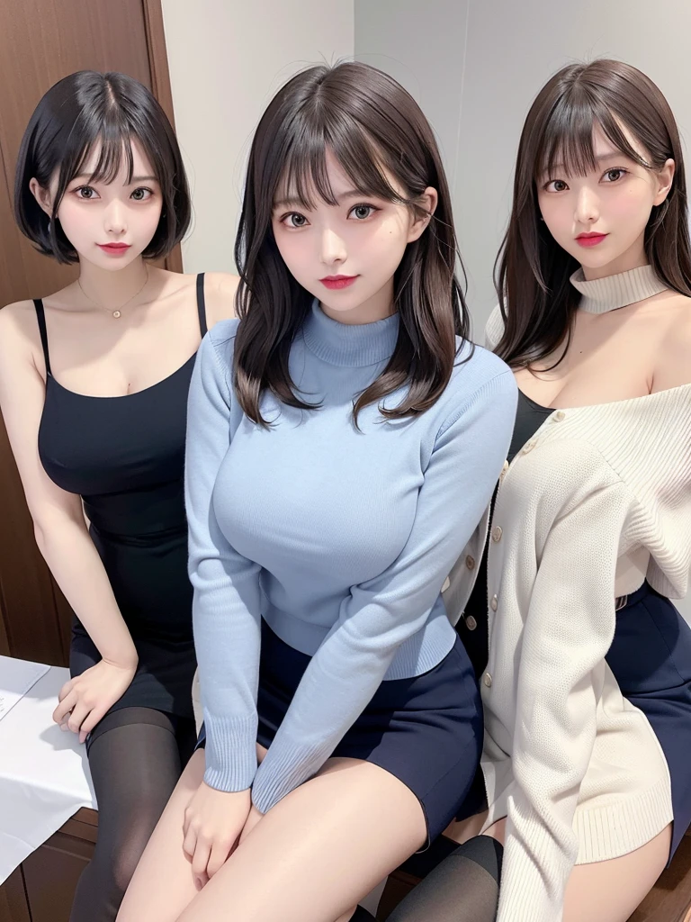masutepiece, Best Quality, Illustration, Ultra-detailed, finely detail, hight resolution, 8K Wallpaper, Perfect dynamic composition, Beautiful detailed eyes,short bob, mid-chest, Natural Color Lip, Random and sexy poses,Smile,26 years girl、Colossal tits、Examination room、Red High-Neck Sweater: A cozy red sweater with a high neckline, perfect for chilly days. It adds warmth and style to your ensemble. Navy Blue Pencil Skirt: A classic and elegant choice. The pencil skirt typically falls just below the knee, creating a flattering silhouette1. Sheer Stockings: These delicate stockings add a touch of sophistication. They’re lightweight and perfect for pairing with skirts or dresses.doctor coat Blue High-Heeled Shoes: Elevate your look with blue high-heeled shoes. They elongate your legs and add a polished touch. Brown Hair: Your natural hair color complements the overall outfit. It’s versatile and goes well with various styles. White Coat (Like a Doctor): The white coat adds a professional touch, reminiscent of a doctor’s attire. It’s a symbol of authority and expertise.