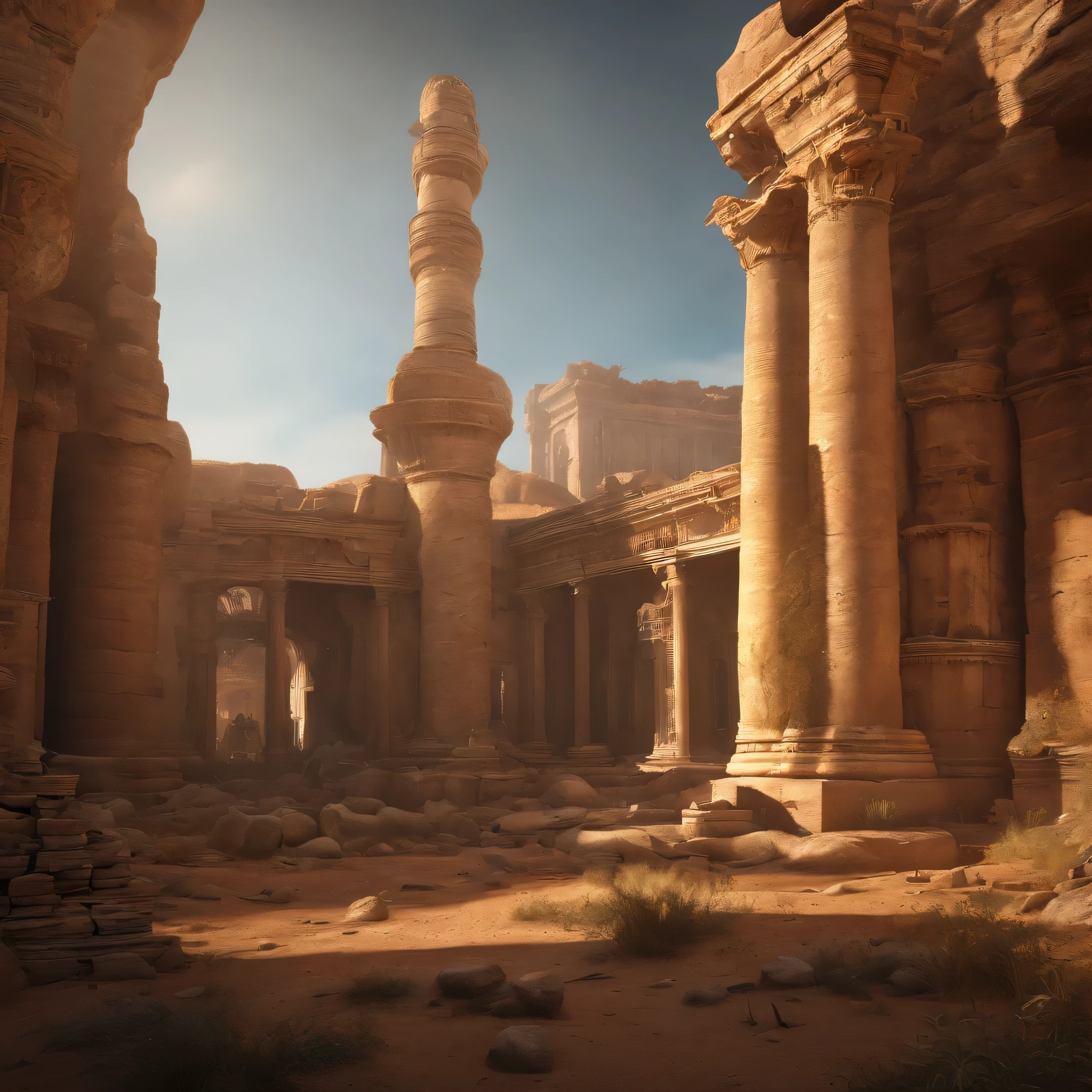(Best quality,masterpeace),(hyperdetailed colourful),
A post-apocalyptic wasteland,Ruins of a once great civilization
,Perfectcomposition, Best Fair, (Golden ratio:1.2)
, hdr, Dramatic,Cinematic lighting, trending on artstationh,trending on CGSociety, profesional photo,huge detail,