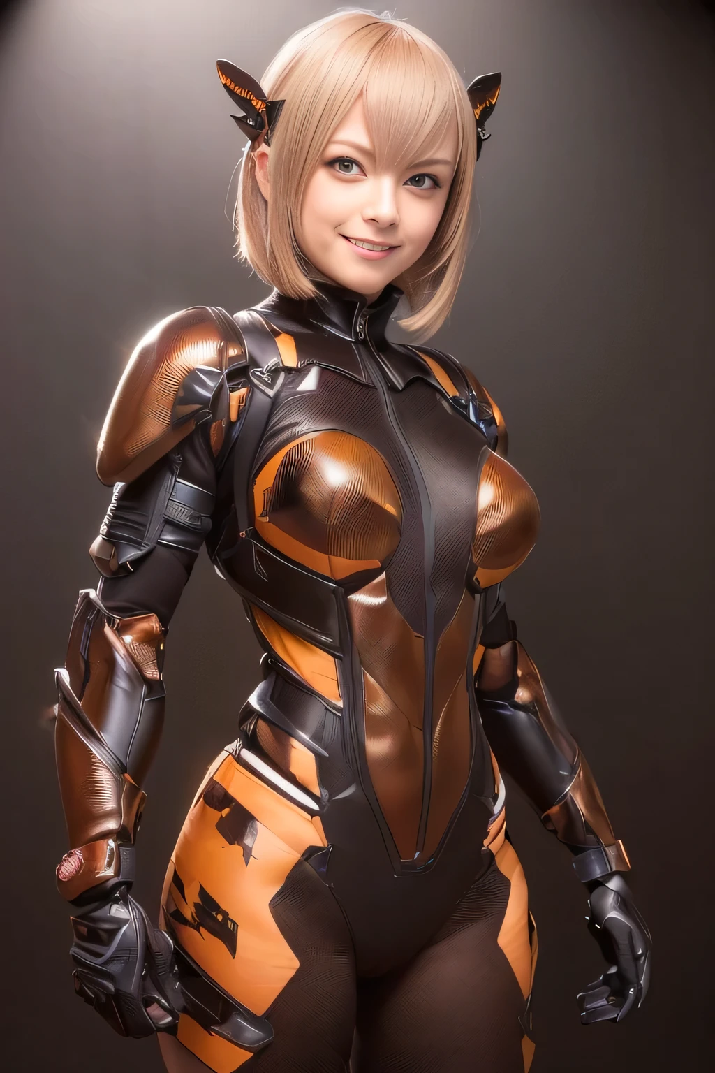 (high resolution,masterpiece,best quality,extremely detailed CG, anime, official art:1.4), realistic, photo, amazing fine details, all intricate, gloss and shiny,awesome many layers, 8k wall paper, 3d, sketch, kawaii, illustration,( solo:1.4), perfect female proportion,villainess, (fusion of dark brown cockroach and lady:1.4), (brown cockroach form lady:1.2), (brown cockroach lady:1.2), (fusion:1.2), (solo:1.4), (evil smile:1.2), muscular, abs, (cockroach brown exoskeleton bio insect suit:1.4), (cockroach brown exoskeleton bio insect armor:1.2), (brown transparency cockroach wing:1.4), (brown cockroach antennae:1.3),