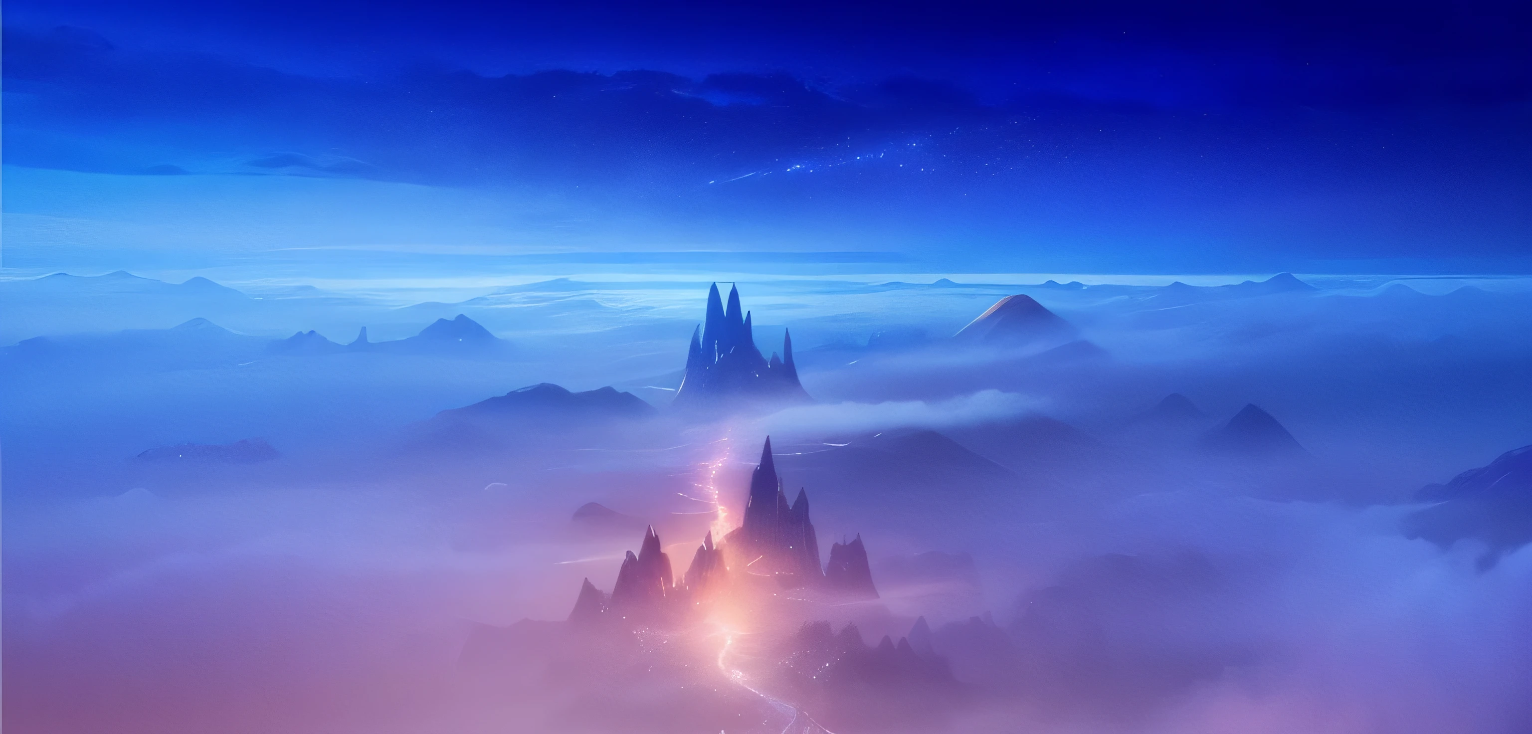 there is a picture of a very tall tower in the sky, epic dreamlike fantasy landscape, atmospheric fantasy sky, dreamlike atmosphere, heaven planet in background, jessica rossier fantasy art, dreamy matte painting, magical dream-like atmosphere, matte painting arcane dota pixar, ethereal atmosphere, far away dreamy atmosphere, mystical fantasy landscape, ethereal realm