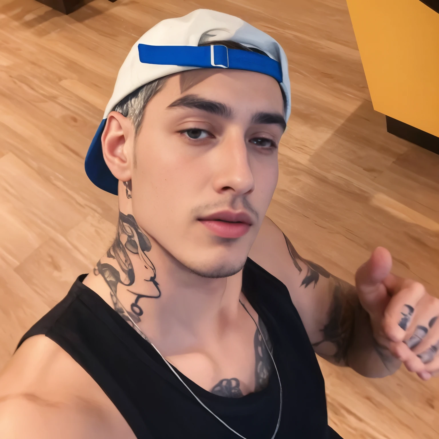 there is a man with tattoos on his arms and neck, enes dirig, profile image, 2 2 years old, mateus 9 5, taken in the early 2020s, andres rios, 2 3 years old, singer maluma, profile pic, twitch streamer / gamer ludwig, zigor samaniego style, 21 years old