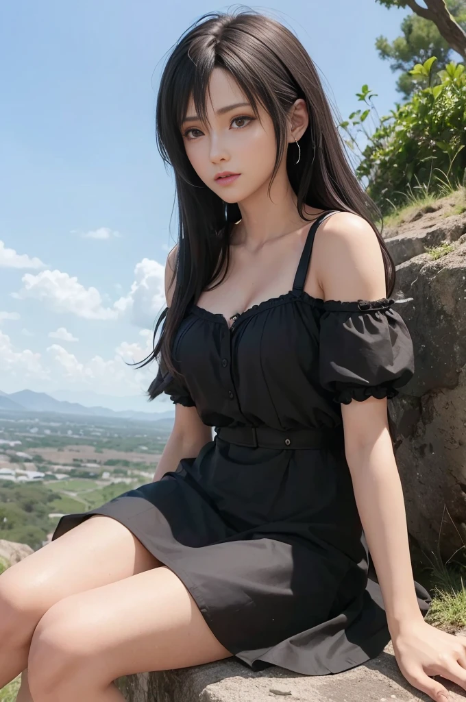 (melhor qualidade,ultra-detalhado),(Realista:1.37),tifa lockhart, Rosto bonito e detalhado, textura ultra realista, rosto delicado, corpo delicado, expression with sexy look, athletic body