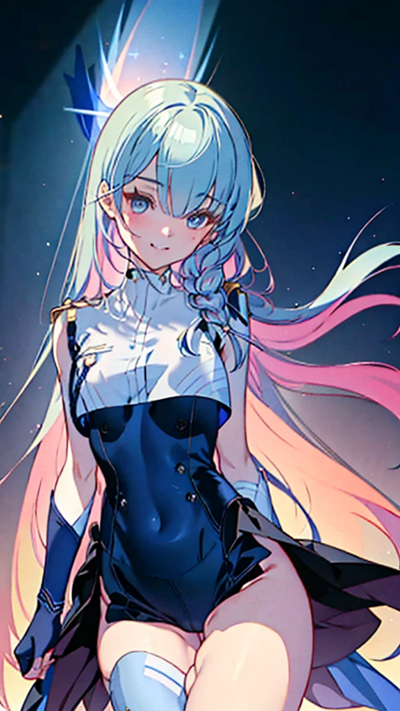 (full body),Explain the whole,NSFW,最high quality,High resolution, Super detailed,game CG,dutch angle,緻密でbeautiful eyes,beautiful girl, ((gsc president)),chest focus,(enchanting smile), (spread your legs), (raise your legs), leotard，armor, 装甲dress, Black dress, 黒いgloves, Blue Armor, Blue dress, breastplate, dress, drop down, gloves, mask, pauldron, 短いdress, shoulder armor,thigh high boots，((highly detailed background)), (((cowboy shot,dynamic angle)))，1 girl,,(shiny skin:1.3),(Beautiful and dense skin),(thin hair), masterpiece, high quality, High resolution, confused,(beautiful and aesthetic:1.2), beautiful hands, (4k), 8K, perfect balance,(Highly detailed CG Unity 8K wallpaper), perfect hands, embarrassing, blush, light_vestige,intricate details,Depth of written boundary, extremely delicate and 美しい,professional photography, Bokeh, High resolution, sharp details, 最high quality, thick thighs,beautiful eyes, beautiful background, outdoor，
