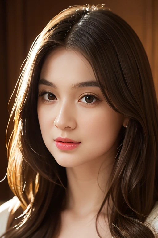 1girl, High-quality work,Realistic works,Super premium graphics,8K HD CG works,high quality graphics,High-definition and exquisite CG works,10x pixels,Ultra-fine details:1.1,Advanced technical details:1.1Realistic photo effects,Interior lighting effects:1.5,natural soft light:1.5. Light effect(Virtual light effects:1.8),ultra high resolution, long brown hair,high detailed hair(Quality hair details:1.1)Clear eyes,Double eyelids look good,Sharp eye makeup, Create exquisite eyelash makeup, thin eyebrows, Ultra-detailed eyes,a tall nose, lovely red lips, chapped lips, rosey cheeks, With delicate makeup on her face , pretty face, The face shape is perfectly proportioned,(Advanced facial details:1.1) 20 years old, perfect beautiful detailed face, realistic skin pores, sharp clear eyes, (nipple slip),Amazing Cleavage, slender body, perfect medium breast, staring at camera, innocent, Seductive pose, Seductive Look, Intimate pov, point of view