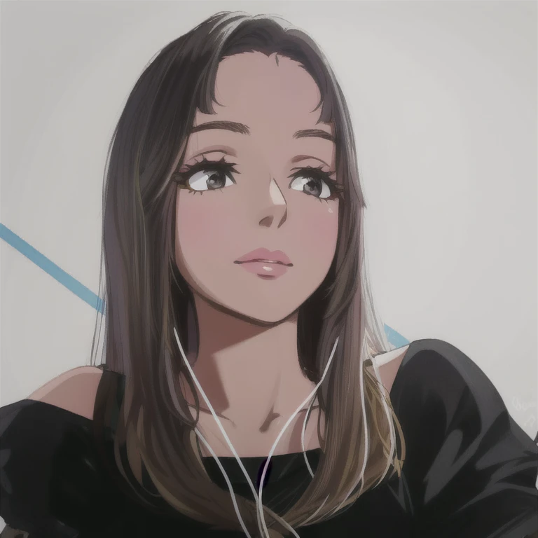 Arafed woman with headphones and a black top is looking at the camera, alani guillen, lorena avarez, fernanda suarez, adriana dxim, estefania villegas burgos, Ayahuasca, imagen de perfil, 18 years, valentina remenar, 3 0 year old woman, 30 year old woman