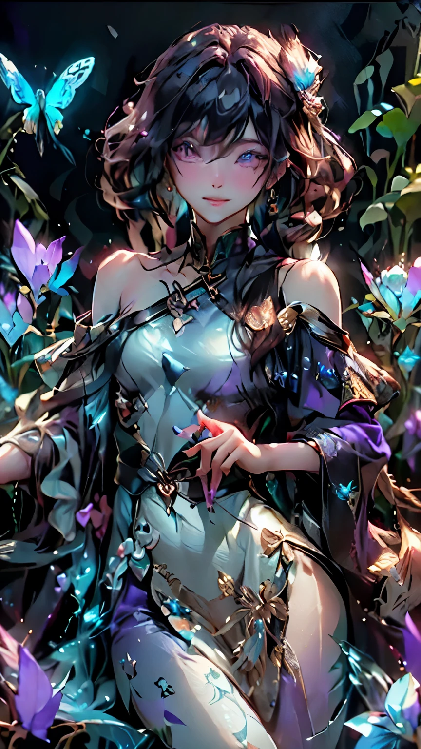 (masterpiece, top quality, best quality, official art, beautiful and aesthetic:1.2), (1girl), extreme detailed,(fractal art:1.3),colorful,highest detailed