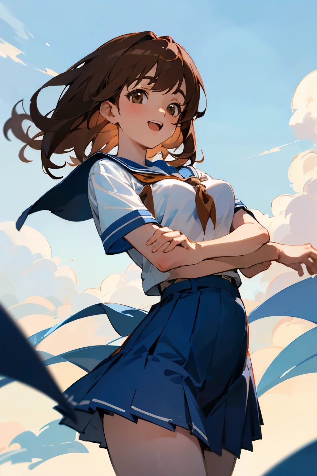 Mabel Pines wearing high school clothes 