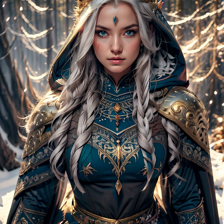 Wearing an ice crown、Woman wearing navy blue winter cloak with gold details, snowflake brooch. long black hair. Winter queen, elf princess, retrato de uma elf queen, elf queen, winter princess, uma elf queen, type germ em artstation pixiv, bela e elegante elf queen, whole body. standing in the snow,In front of you is a huge ice castle. rpg character. medieval era. elf woman. Red-haired elves. blue eyes. Forest Elves. Forest Elves Warrior. Elf Archer. Medieval archers. archery. Organic Amadurlah. Moss green armor. soft lighting. Standing in the middle of the forest. Dense forest. bioluminescent mushrooms. fantastic environment. sunlight. sunshine. Warm highlights. Blue and yellow-green color palette. Role playing game character design. IG Model | type germ, :: Ross Drawing, The artwork is not guweiz's style, extremamente detalhada type germ. whole body, Castle detailed background, Super detailed, Detailed face, Sincere POV photos, Park Lee Jeffries, Nikon D850, movie stock photography ,4 ending portra 400, F1 camera lens.6, colorful, Surreal, Realistic texture, dramatic lighting, film alembic 800 (8K, original photo, better quality, masterpiece: 1.2), Super detailed, (highly refined skin: 1.2), 8K UHD, DSLR camera, soft lighting, high quality.IG Model | type germ, :: Ross Drawing, The artwork is not guweiz's style, extremamente detalhada type germ. whole body, Castle detailed background, Super detailed, Detailed face, Sincere POV photos, Park Lee Jeffries, Nikon D850, movie stock photography ,4 ending portra 400, F1 camera lens.6, colorful, Surreal, Realistic texture, dramatic lighting, film alembic 800