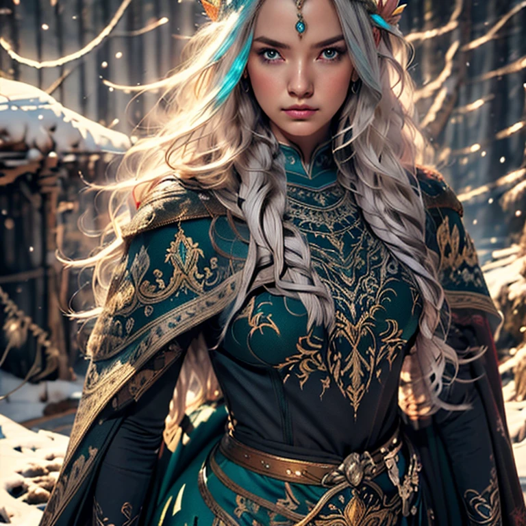 Wearing an ice crown、Woman wearing navy blue winter cloak with gold details, snowflake brooch. long black hair. Winter queen, elf princess, retrato de uma elf queen, elf queen, winter princess, uma elf queen, type germ em artstation pixiv, bela e elegante elf queen, whole body. standing in the snow,In front of you is a huge ice castle. rpg character. medieval era. elf woman. Red-haired elves. blue eyes. Forest Elves. Forest Elves Warrior. Elf Archer. Medieval archers. archery. Organic Amadurlah. Moss green armor. soft lighting. Standing in the middle of the forest. Dense forest. bioluminescent mushrooms. fantastic environment. sunlight. sunshine. Warm highlights. Blue and yellow-green color palette. Role playing game character design. IG Model | type germ, :: Ross Drawing, The artwork is not guweiz's style, extremamente detalhada type germ. whole body, Castle detailed background, Super detailed, Detailed face, Sincere POV photos, Park Lee Jeffries, Nikon D850, movie stock photography ,4 ending portra 400, F1 camera lens.6, colorful, Surreal, Realistic texture, dramatic lighting, film alembic 800 (8K, original photo, better quality, masterpiece: 1.2), Super detailed, (highly refined skin: 1.2), 8K UHD, DSLR camera, soft lighting, high quality.IG Model | type germ, :: Ross Drawing, The artwork is not guweiz's style, extremamente detalhada type germ. whole body, Castle detailed background, Super detailed, Detailed face, Sincere POV photos, Park Lee Jeffries, Nikon D850, movie stock photography ,4 ending portra 400, F1 camera lens.6, colorful, Surreal, Realistic texture, dramatic lighting, film alembic 800