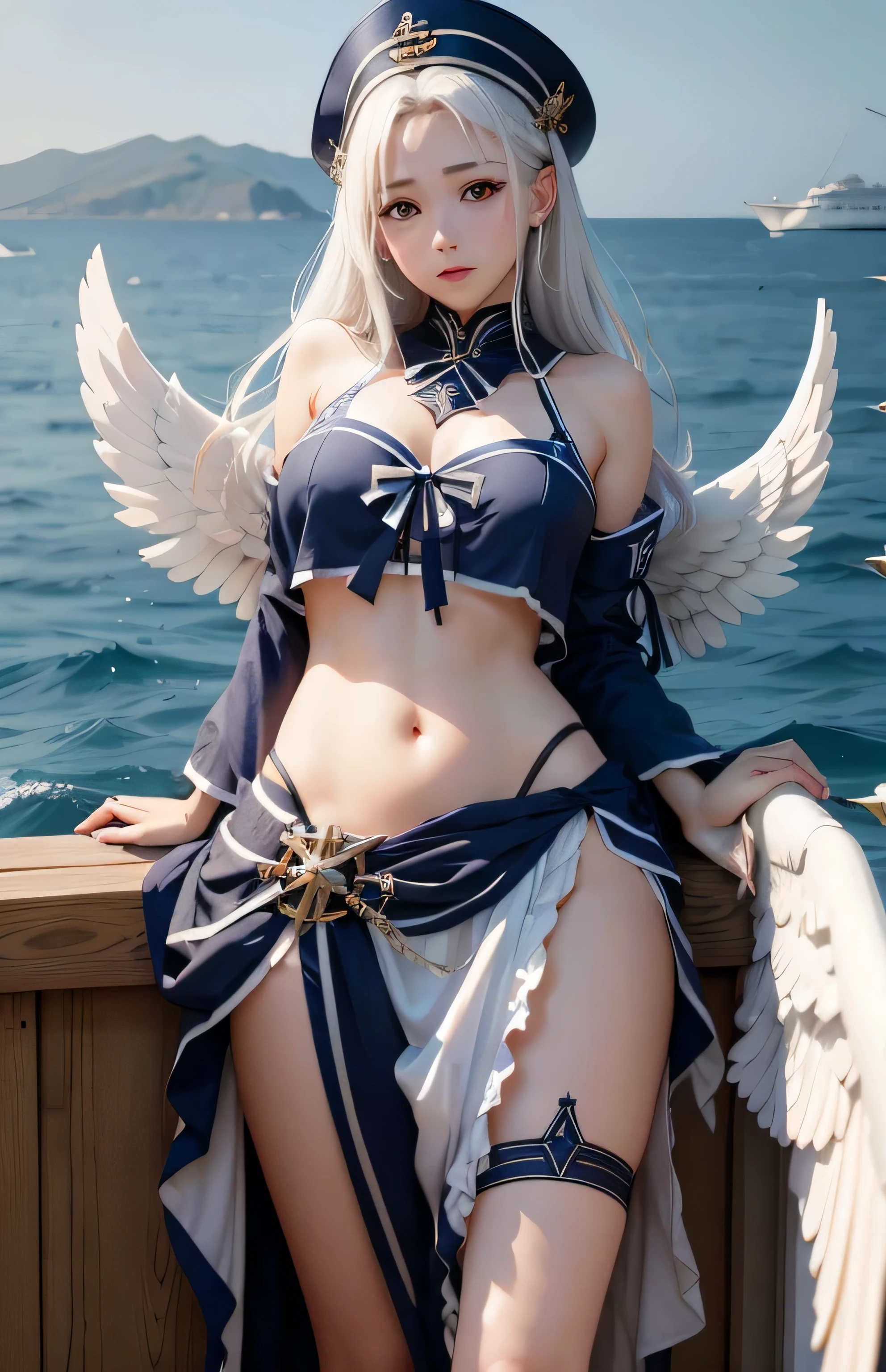 Greek warships、Angel white wings