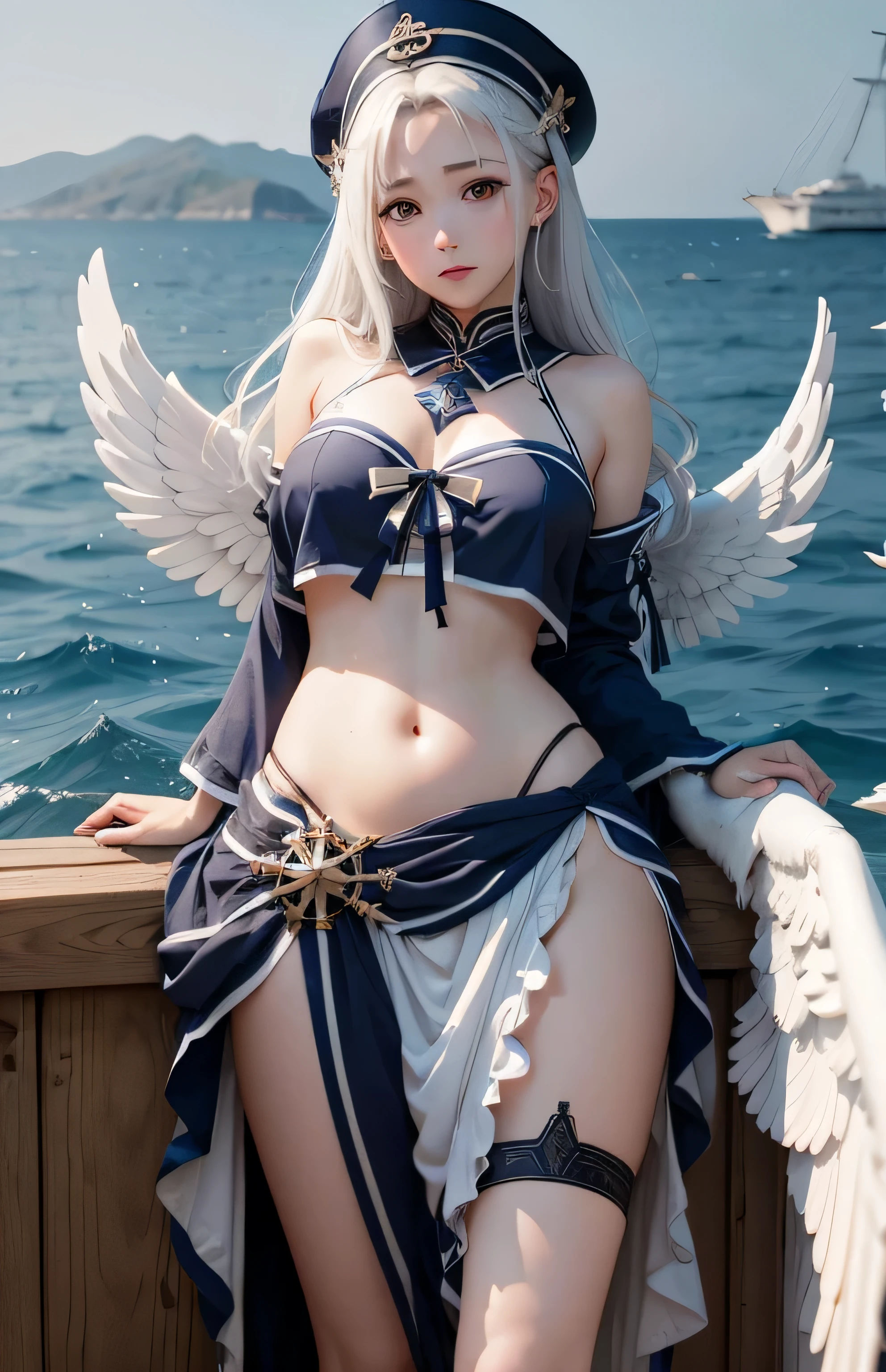 Greek warships、Angel white wings