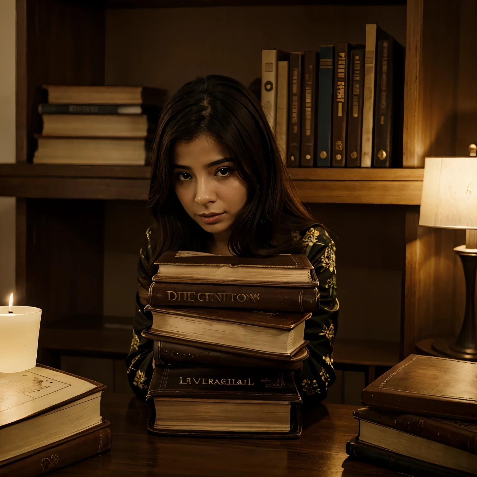 Garota segurando um livro