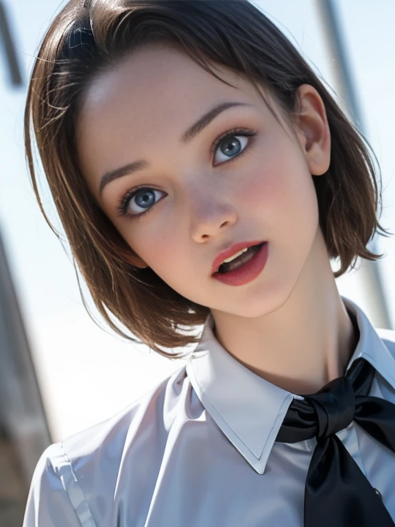 (best quality, 8k, highres, photorealistic:2.0), (solo, one girl:2.0),(photo taken using flash:1.9),(brighten the subject:1.8),(ultimate beautiful girl:2.0),(shiny skin),(oily skin),(blonde hair:1.7),(short hairstyle:1.5),(cool beauty:2.0),Blush brown makeup , dark eye makeup , use pink glossy lipstick,(big beady eyes girl:1.5),(droopy-eyes girl:1.5),(blue eyes:1.5),(thin girl:1.5),(baby face girl:1.5),(sex appeal),(sweet smelling girl),(she works for low wages:1.5),(kind-hearted woman:1.5),(she has a nice smile:1.3),(woman with a happy look:1.3),(she is very sociable),(from a very poor family:1.5),(virgin girl),(She is a secret pervert.),(she covertly lewd),(she looks so erotic),(Preserve virginity for devout Christians),chuuChloe,(A woman with very soft breasts),(woman fantasizing about sex:1.3),(allurement),(impressive eyes:1.5),(clean girl),(affability),(cute smile),(open mouth),(long skirt)