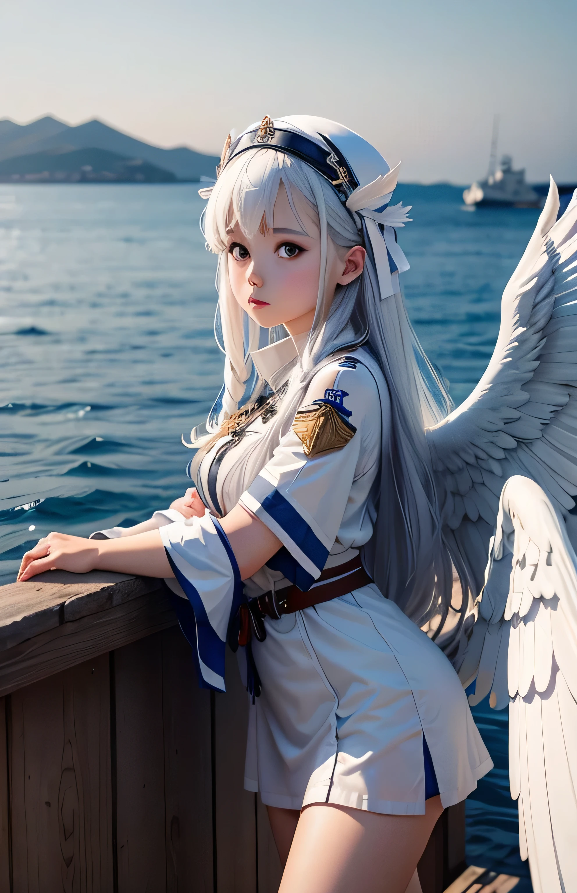 Greek warships、Angel white wings