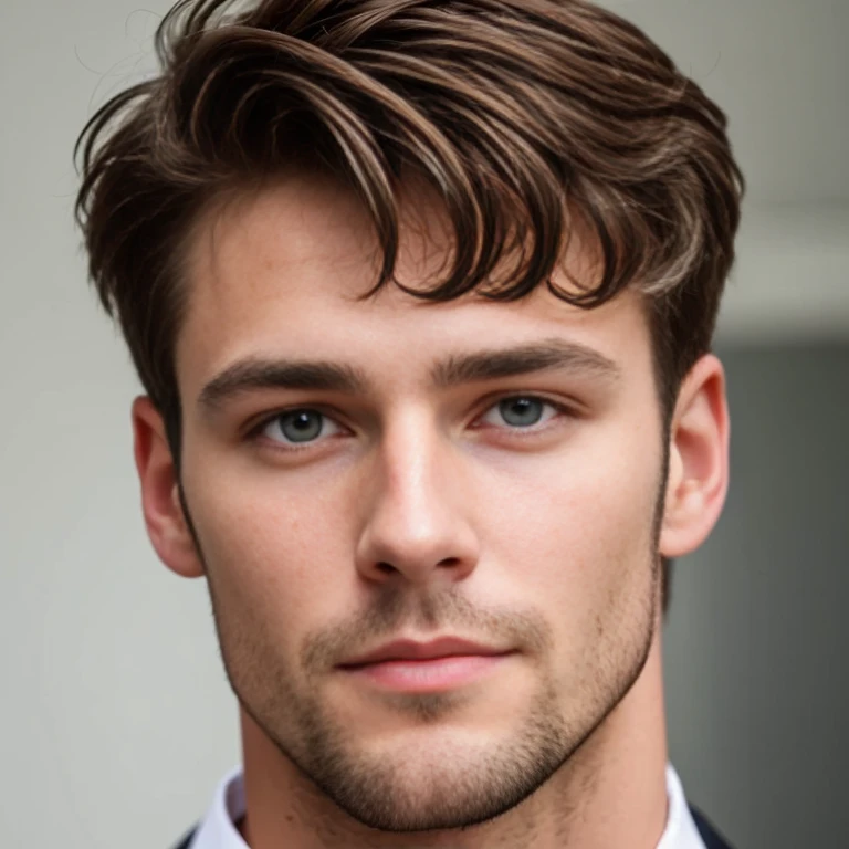 a perfect German man, focus on the face