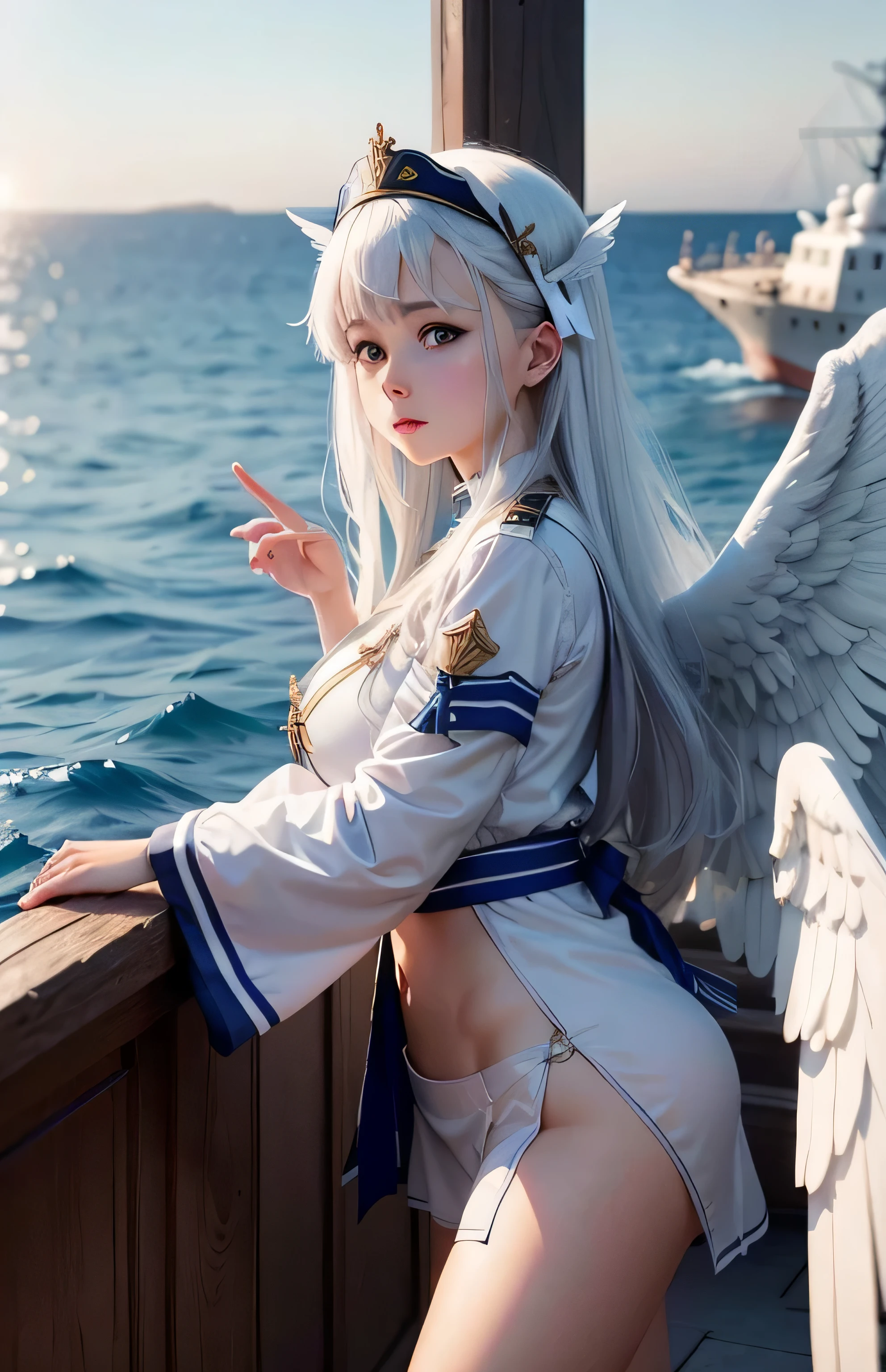 Greek warships、Angel white wings