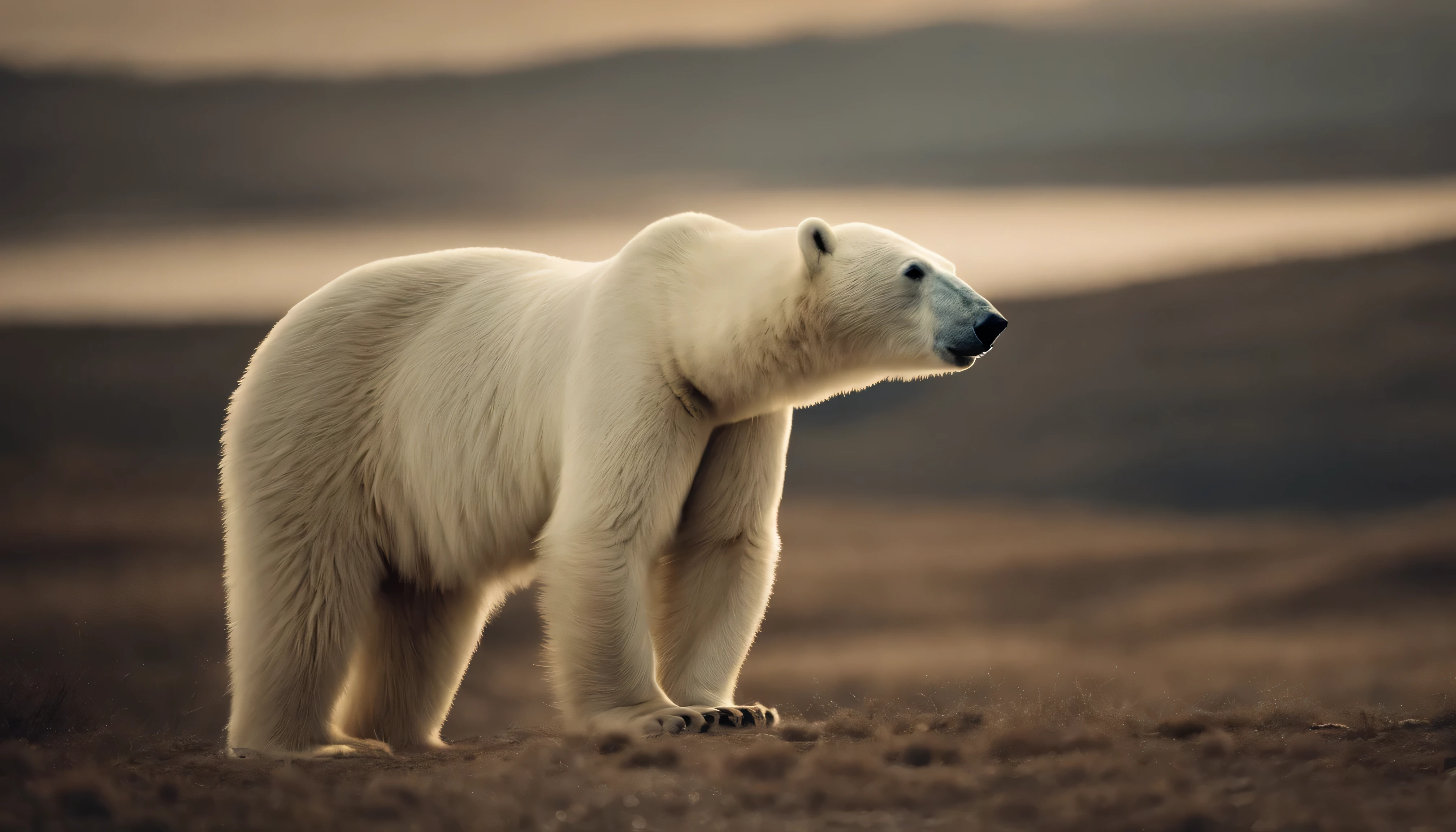 a single polar bear, best image, sharp focus, highly detailed, brandless, no one, no brand, no words,