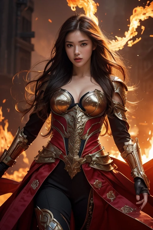 (masterpiece:1.2), Super detailed, ultra high resolution, (realistic, photo realistic:1.37), very delicate and beautiful, highly detailed face, shiny skin, (famous japanese actress:1.2), (Improve), flat chest, (brown race, black skin, blonde), (skeleton witch), flying epoxy skull, In the dark, in the black whirlpool, mysterious forest. Her appearance wearing skeleton armor and a mysterious dress, Swallowed by the swirling darkness. wood々sew between, Now shrouded in black smoke and the eye of the storm, In the glowing embers and the billowing cloth, midriff peak, (NSFW:1.1), magic circle, Thunder Magic, Excess energy, Electrified aura