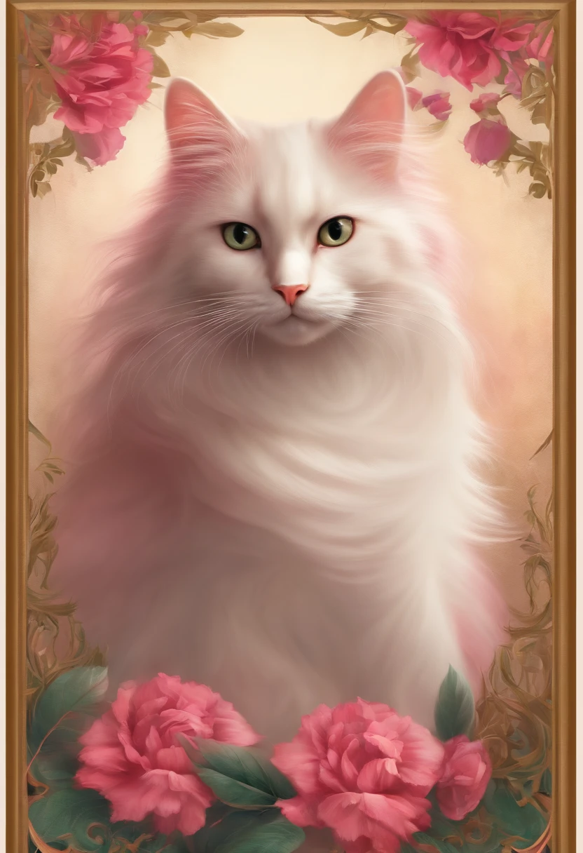 Gatita de pelo rosa pelochuda