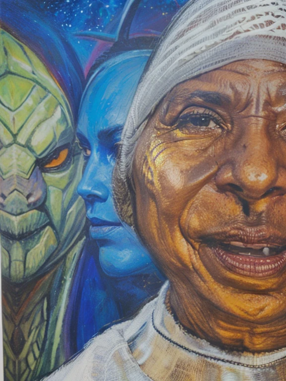 Um reptiliano , an Arcturian and a black grandmother 