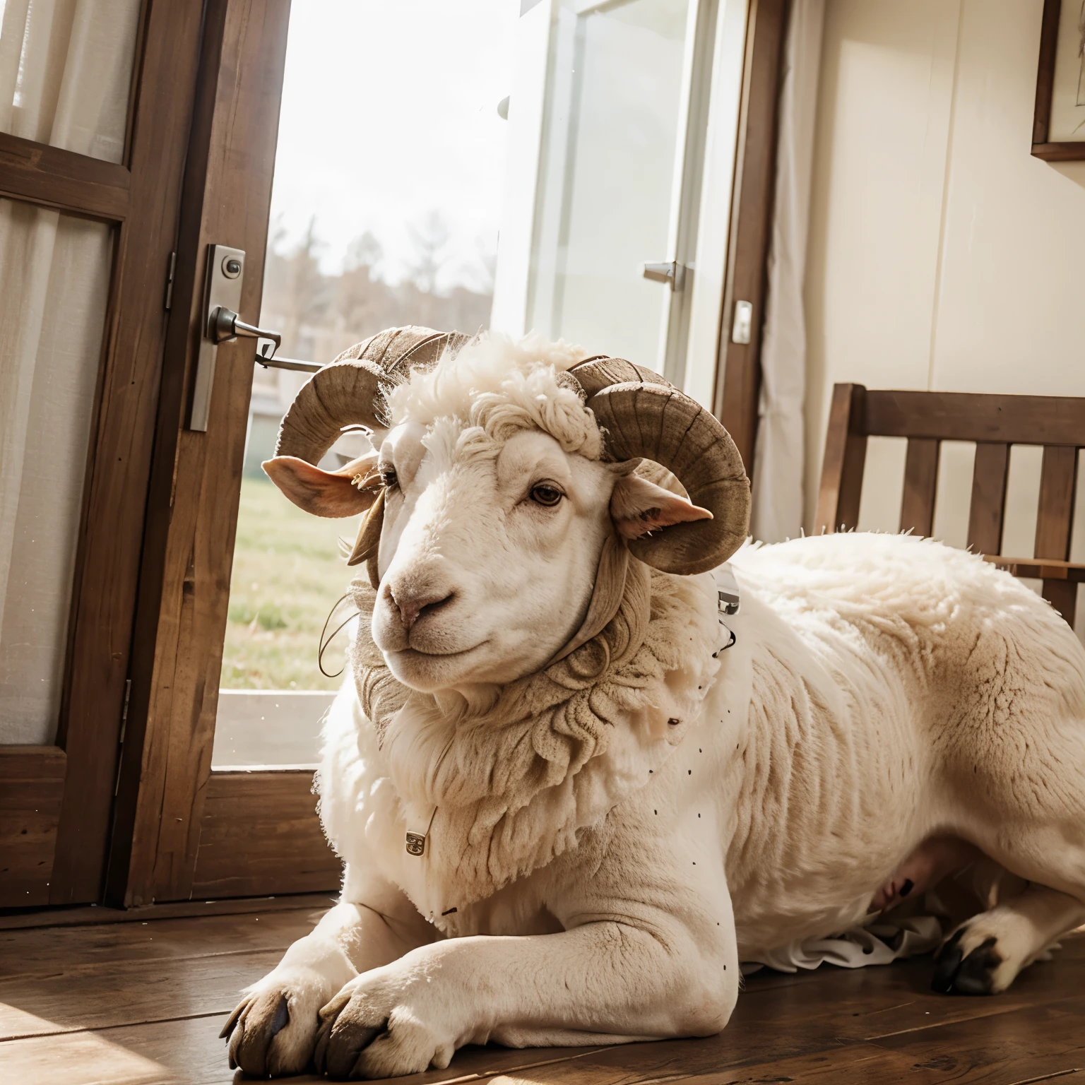 Christian sheep, friendly, realistic
