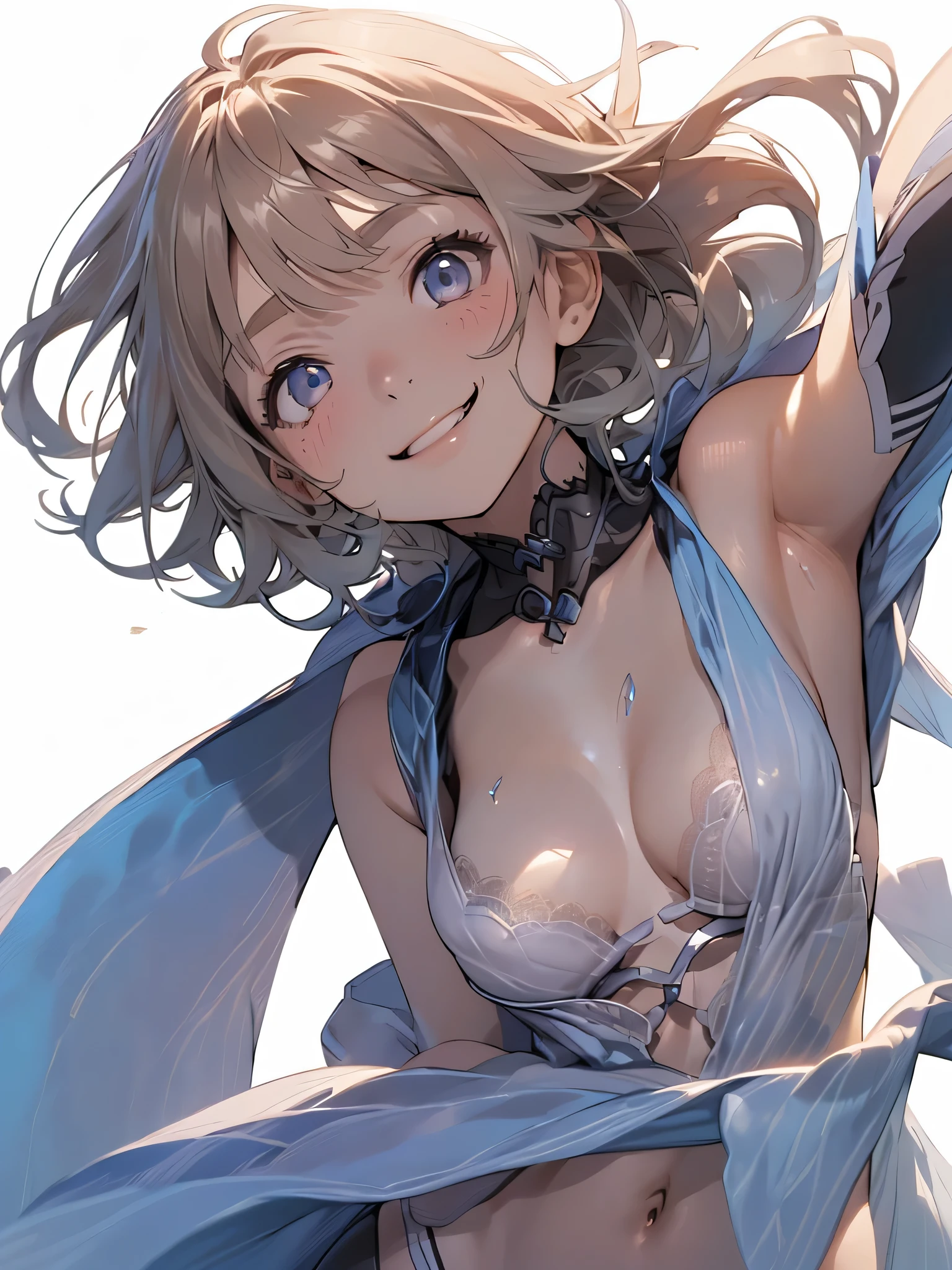 (shiny skin, Super detailed),((1 girl)),(perfect face, detailed face, fine eyes,perfect hands,perfect fingers), (medium breasts:1.2,evil smile:1.4),(mature woman:1.4),cowboy shot,thick,throw, (from below:1.4),short hair, Straight HARE, swimsuit、rainbow colored bikini、Seven colored bikini、Colorful Fashion、((8k wallpaper)),bare chest,cleavage, window,chest comes out,transparent clothes、(((white background：1.2)))、fold your arms behind your back、Posing to em size breasts、(A gust of wind blowing from beneath your feet:1.2)、((Make sure nothing is visible except the person))、((Black long lace))、asuna asuna \(sao\)