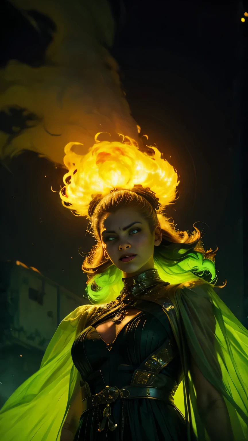 1 girl, upper body, single focus, enigmatic beauty, Uranium-inspired attire, glowing green gown reminiscent of radioactive glow, (uranium mine backdrop: 1.4), (faint radiation crackling: 1.3), enigmatic features, ominous aura, [depth of field, ambient lighting, radioactive particles foreground, eerie ambiance], Uranium Enigma, crackling echoes, ominous presence, (geiger counter clicks), (subtle hissing: 1.2), intricate details, enhanced lighting.