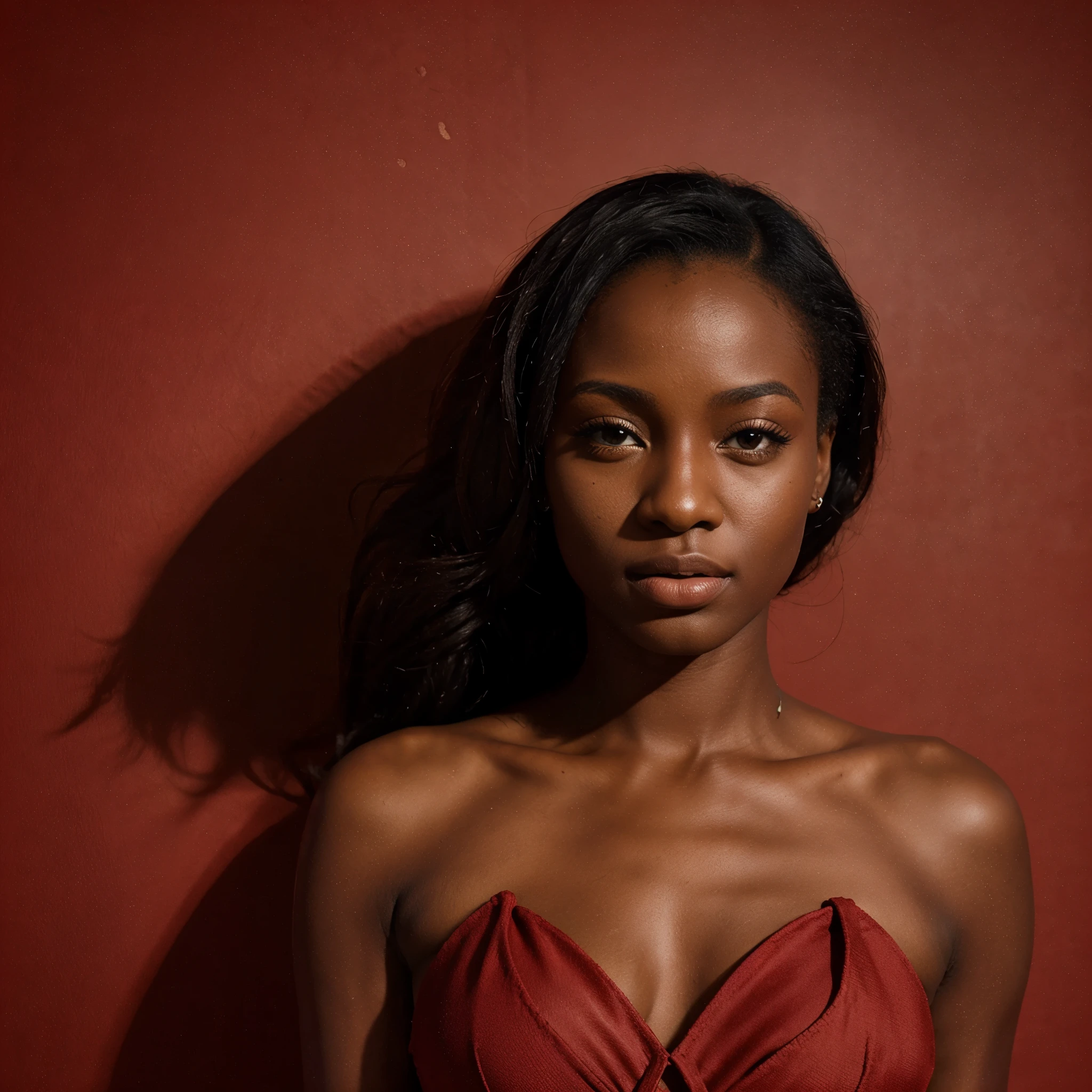 Create a cover for Pour La Vie, Diarra Sylla's new single, the cover has to be sexy, with a black woman on the cover, the title of the track and there have to be red tones