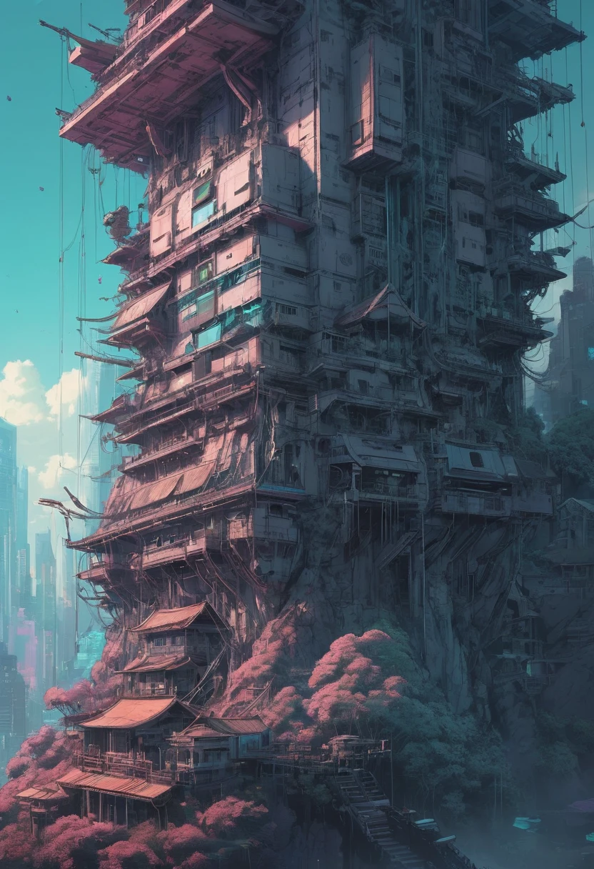 Anime line art, by Beeple, sketch, best quality, masterpiece, very aesthetic, perfect composition, intricate details, ultra-detailed