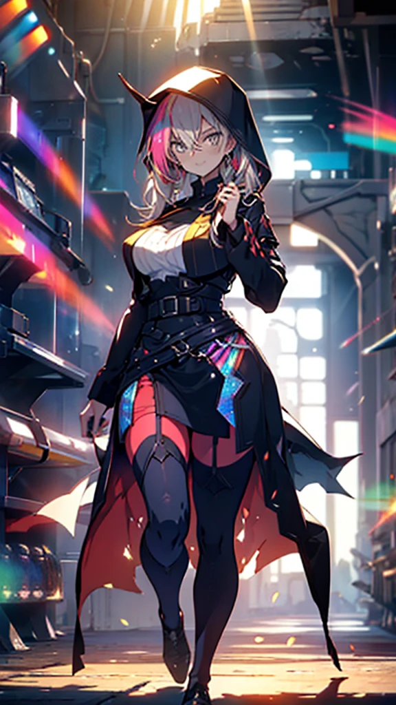 highest quality,((highest quality)),((table top)),((perfect face)),be familiar with５two fingered hand,1 girl,(background blur), ((holographic)),1 girl,milky way, (stripes of light), impressive visuals, (dynamic streak, path of light:1.2), bright colors,Diabellstar,full body,A dynamic pose