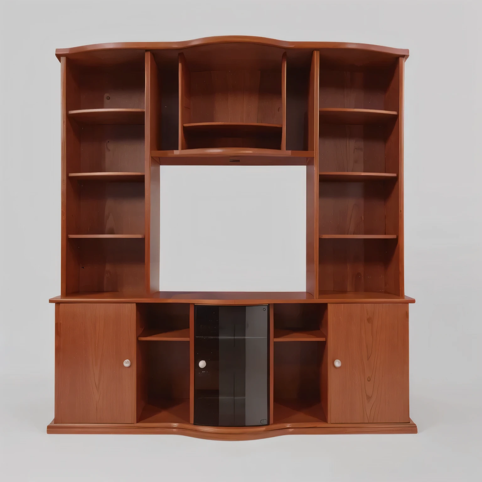 a 90s model wooden shelf for a tube TV