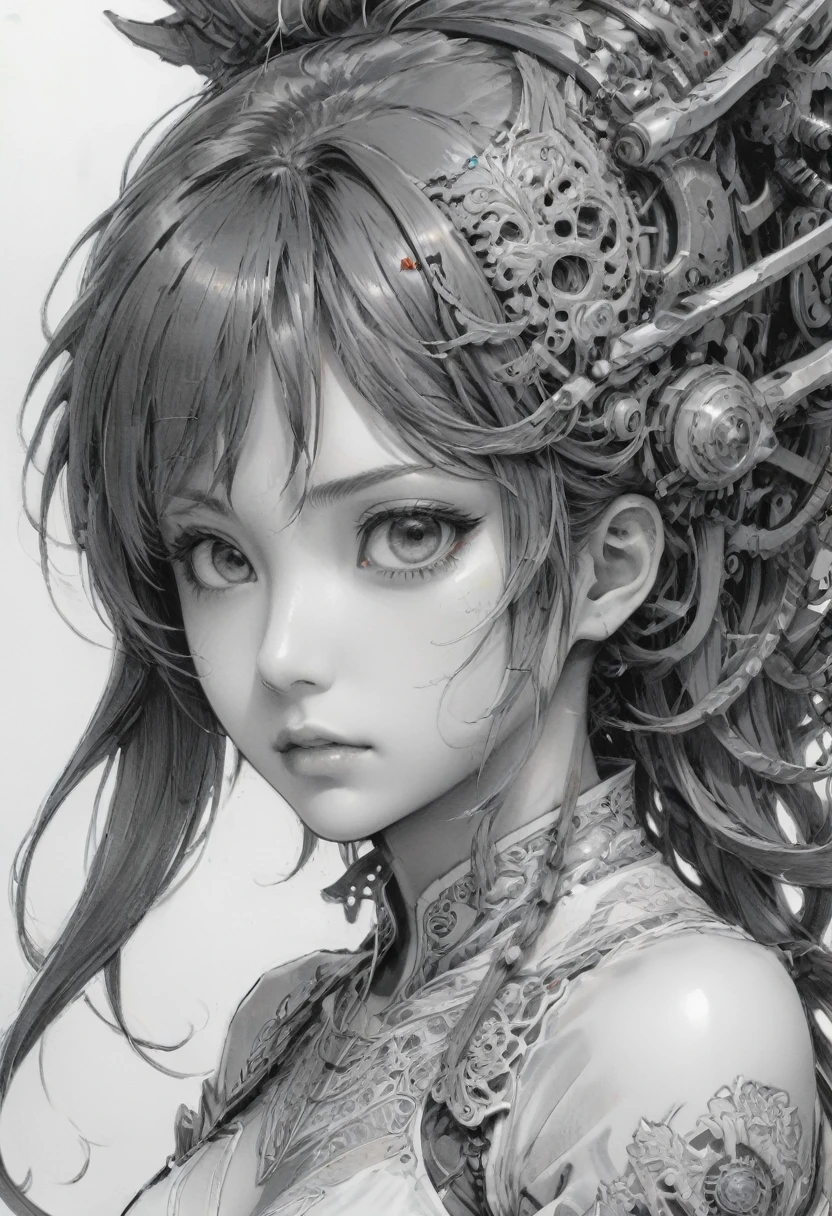 Anime line art, B&W, (masterpiece, best quality, perfect composition, very aesthetic, absurdres, ultra-detailed, intricate details, Professional, official art, Representative work:1.3), sketch by Bo_Chen