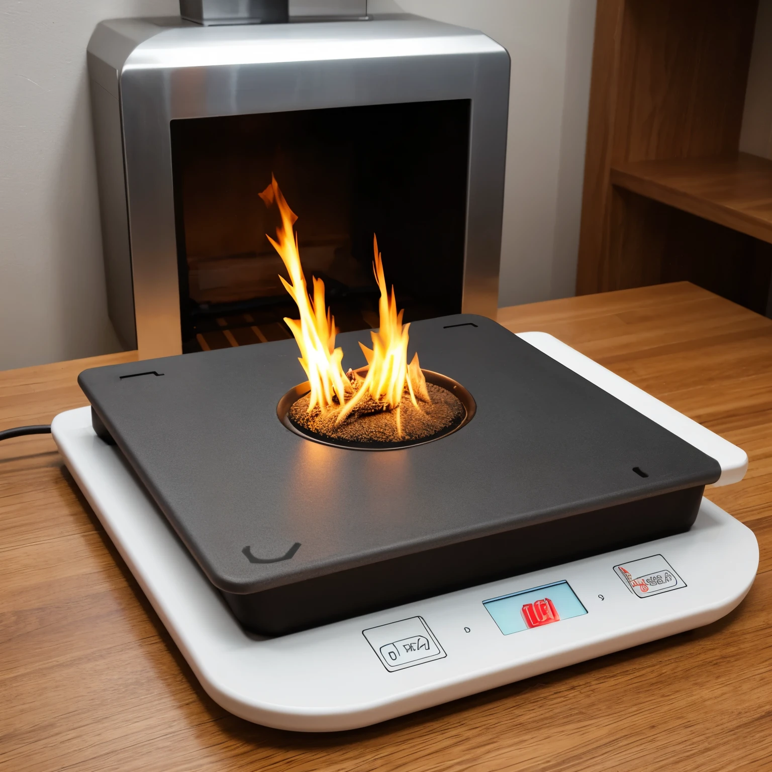 create an image of a self heating plate