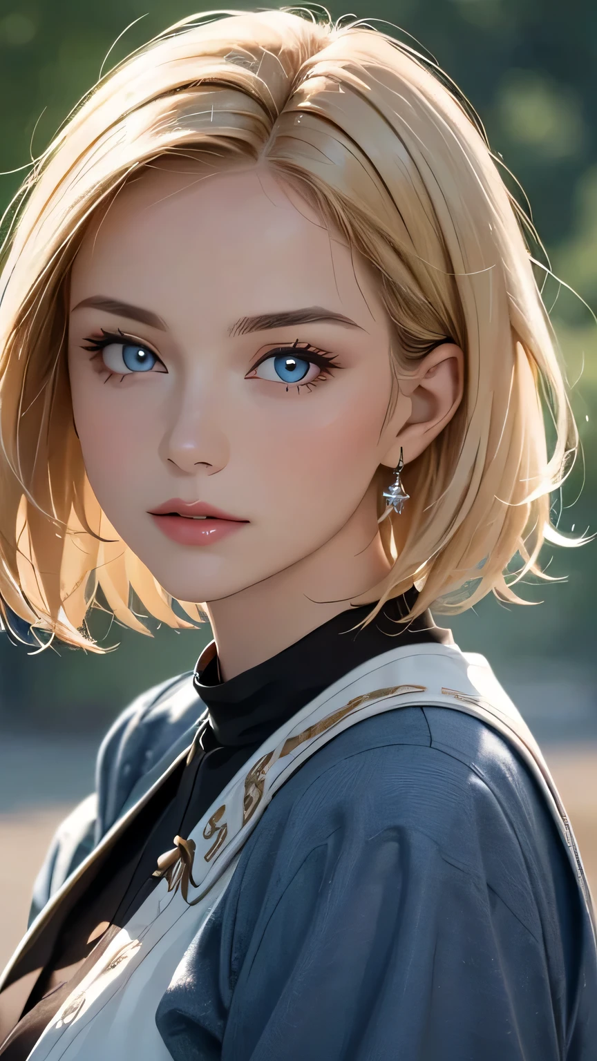 (highest quality,4k,8K,High resolution,masterpiece:1.2),Super detailed,realistic:1.37,portrait,blonde,blue eyes,white skin,medieval clothing,detailed facial features,beautiful lips,gorgeous eyes,A wonderful expression,retro style,soft lighting,Bright colors,short hair,break,cowboy shot,