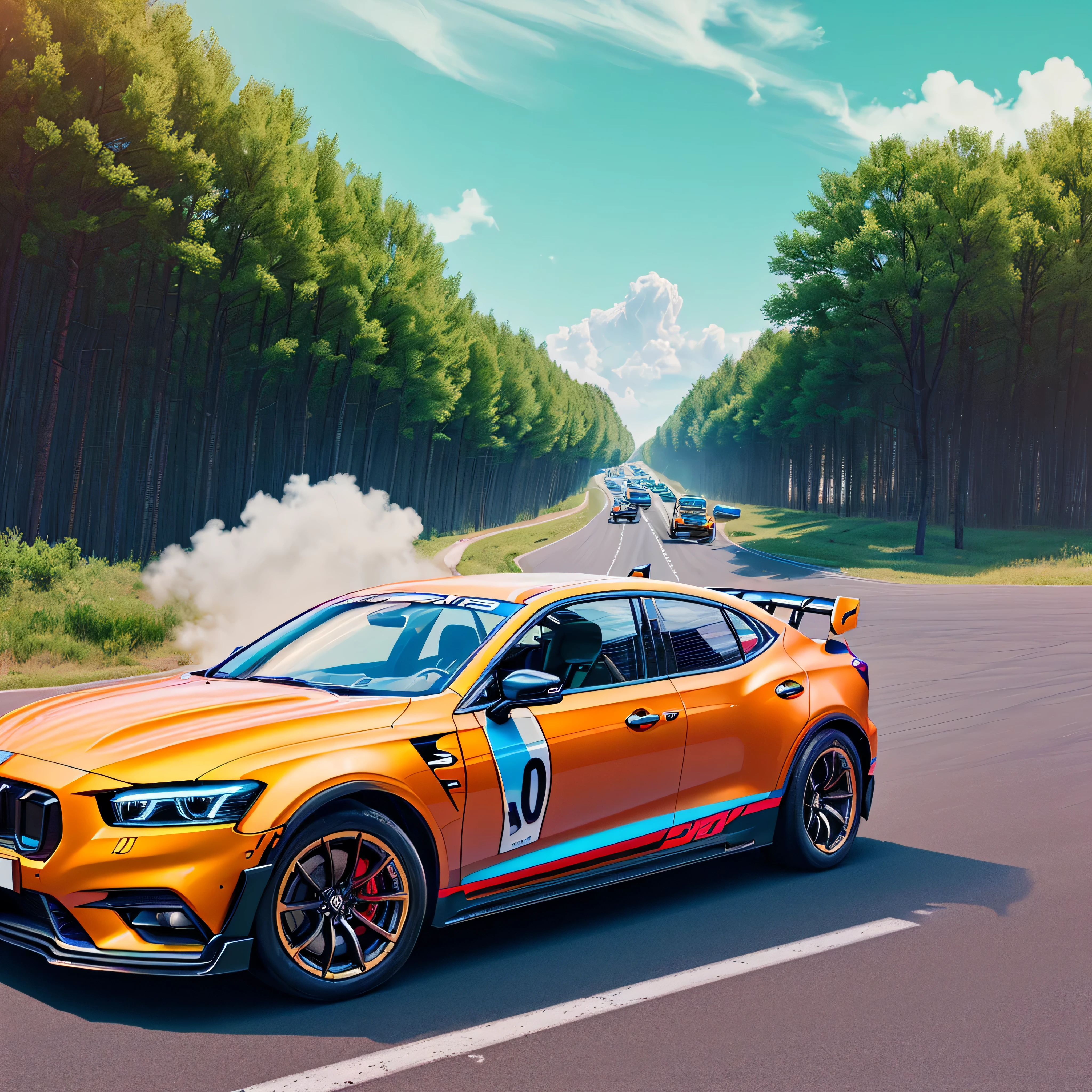 epic Sunset spacious SunRise, Racing Car Exploration! Start Racer Goal Auto_Racing_Circuit Race_Track deep path Equirectangular Circuit (((epic UnrealEngine5 Ultra tMasterpiece ultra_high-definition ultra Professional Photorealistic optimal ultra_sharp-focus max ultra_high-quality opengl-shaders symmetrical ultra_high-details accurate reflex ultra_high-resolution perfection volumetric Cinematic_Sunlight improved Octane_render XT3 DSLR 3dcg shadow, analogiques, extatiques, saturate, reflection))) dazzling Will-o'-the-wisp global luminescence (((An boatmobile inspired ultra-realistic angelic neon metallic black silver and gold chrome race car designed on a icy surface road with snow falling and deep snow covers the ground and everything all around ))), race car, street racing-inspired, Drifting, LED, ((Twin headlights)), (((Bright neon color racing stripes Cristallines kit incandescente flash blow glow))), (Black racing wheels), Wheel spin showing motion, Show car in motion, Burnout, wide body, modified car, racing livery Lava varied multi etc. --v6 --s1000 --c20 --q5 --chaos100