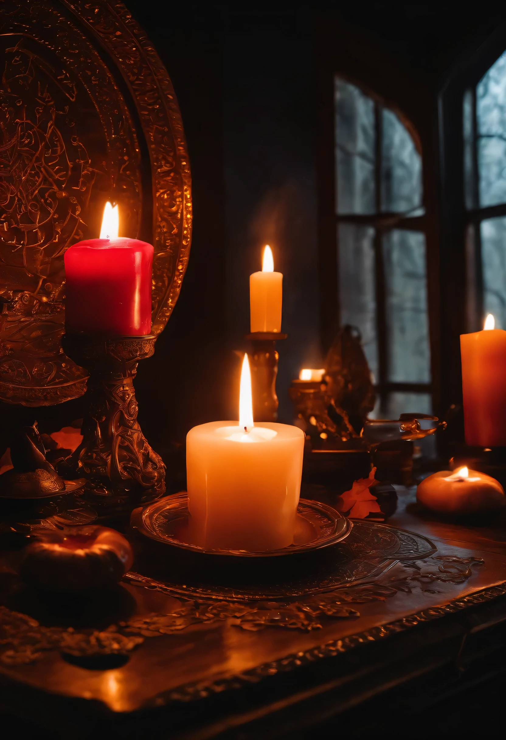 magical ritual, candles, incense burning, sigils, gromoir, spells, home office, grimoir, sigils